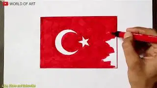 How to draw tuekey flag