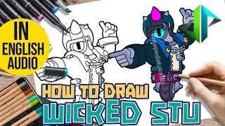 [DRAWPEDIA] HOW TO DRAW *NEW* WICKED STU (BRAWLER) from BRAWL STARS - STEP BY STEP DRAWING TUTORIAL