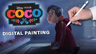 HOW TO Paint COCO from PIXAR on Photoshop (Timelapse)