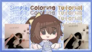 ⑅·˚ ༘  🏫 Simple Aesthetic Coloring Tutorial | Gacha Tutorial  🌨️ ⑅·˚ ༘