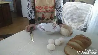 4 яйца + батон. Гренки за 1 минуту.