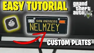 EASY - How to make a CUSTOM License Plate in GTA 5 Online!!