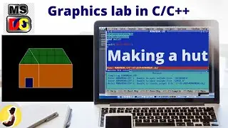Making a hut by using c graphics | C graphics lab