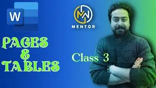 MS WORD Insert tab pages and tables Class 3 | urdu tutorials