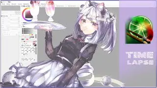 Moon | Timelapse | Painttool Sai 🌗