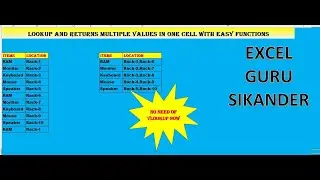 LOOKUP AND RETURNS MULTIPLE VALUES IN ONE CELL WITH EASY FUNCTIONS 22092022
