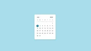 Calendar Widget Design Using Html Css And Javascript