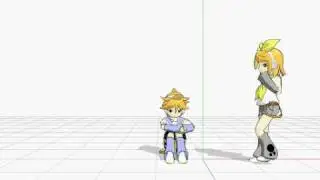 Chibi Len is Scared of Rin?[[mmd]]