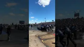 Pushing Ron Capps #NHRA Funny Car to the starting line for a burnout