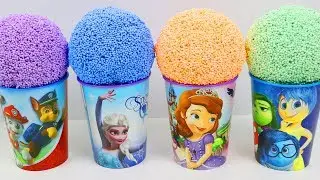 Play Foam Surprise Cups Opening with Paw Patrol, Disney Frozen, Sofia the First, and Inside Out!