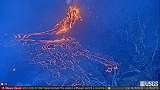 Jun 16, 2023: Sunrise at Erupting Kilauea Volcano