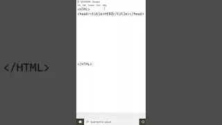 How to add the title of  website in notepad using HTML | 