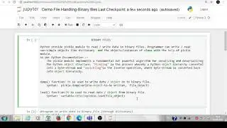 Binary File Handling in Python