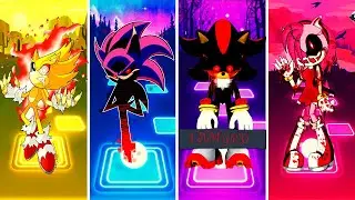 Super Sonic EXE VS Sonic EXE VS Shadow EXE VS Amy EXE | Tiles Hop