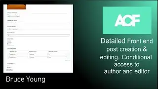Detailed video showing Front end form submissions to create posts with ACF and Oxygen. No coding.