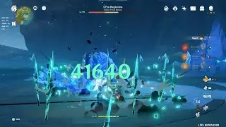 Xiao raw damage on Cryo Regisvine, Calamity Queller R1 Lvl 90