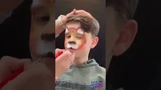 Fast & Easy Cheetah face paint tutorial #Shorts