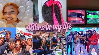 48hrs in the life of Lena Davis | Sunday Funday + Drunk bowling + New Hair + MORE 🎀