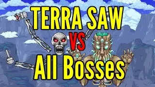 Terraria: Terra Saw Vs All Bosses- Including Ragnarok