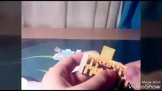 Майнкрафт мини-фигурки из бумаги Стив в алмазной броне и эфрит