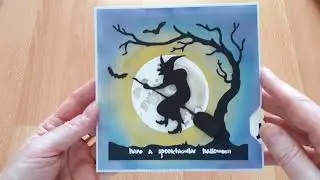 Interactive card-halloween-sorcière volante/ flying witch #halloween