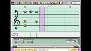Song of Storms in Super Mario Paint
