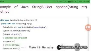 Java string builder append () method(2)
