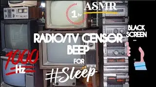 Radio/Tv Censor Beep Sound - 1 Hour | Black Screen - [ASMR]