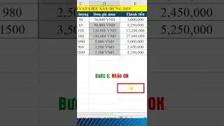định dạng Đơn Vị chuẩn trong Excel #shorts