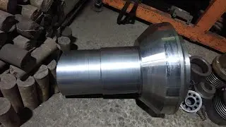 Big Steel Cutting on Lathe ,500mm dia turning
