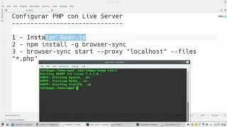 Como Configurar PHP con Live Server visual studio code. Debian Linux Extención