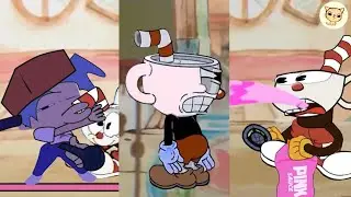 FUNKHEAD Vs Cuphead Show Vs Cuphead - Main Cuphead Animation Comparison