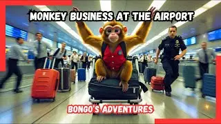 Monkey Business At The Airport | Bongo's Adventures | AI Generated