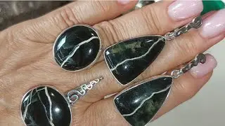 137. Шикарные лабрадоры, яшма, малахит, содалит в серебре👍💎💍💖