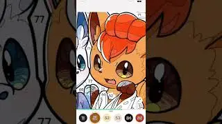 Coloreando ha vulpix y vulpix de alola de 