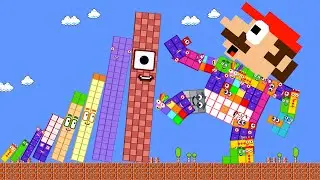The Giant Mario vs the Giant Robo Numberblocks then this happen | Game Animation