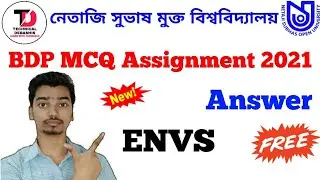 NSOU BDP ENVS Assignment Answer 2021 || ENVS Assignment 2021 || ENVS MCQ For Assignment & Exam 2022