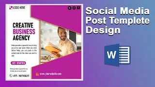 How to create Social Media Design in Microsoft Word || Social Media Add Design in MS word