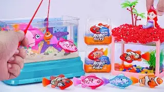 [🐟Toy asmr🐟] Lil' Dippers & Zuru Robo Fish & Mini Aquarium Playset ASMR | Satisfying with Unboxing