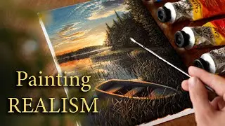 Painting a Boat on the Water with Acrylic | Painting with Ryan