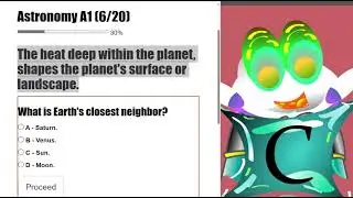 Astronomy Assessment 1 Question (5/20) Planet's surface
