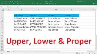 How To Change Letters From Lowercase to Uppercase In Excel