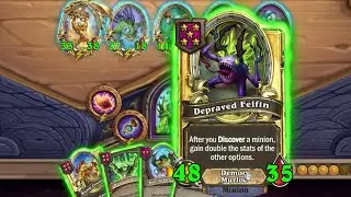 Forest Warden Omu with gold Depraved Felfin and Murlocs