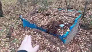 в ЗЕМЛЯНКЕ | золотая ОСЕНЬ | доделываю пол в ЛЕСНОЙ ХИЖИНЕ ☀ 8.10.22