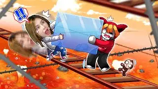 ช่วยเพื่อนแบกกระจกห้ามแตกขึ้นเขา Obby | Don't Shatter Roblox