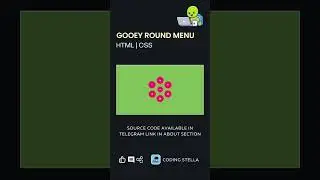 Gooey Round Menu using html css 🔥 