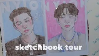 Очень короткий обзор на скетчбук /sketchbook tour / февраль 2024