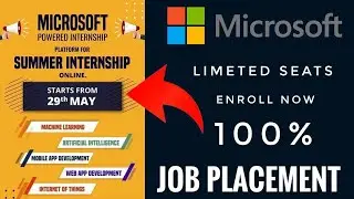 Microsoft Online Summer Internship | Microsoft Certificate | 100% Placement 2020