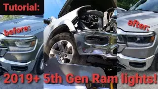 How to Install or Remove Headlights on 2019 Ram 1500 5th Gen DT! Step-by-Step for 2020, 2021, 2022