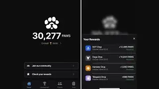 Новая тапалка мемкоин в телеграмм PAWS!